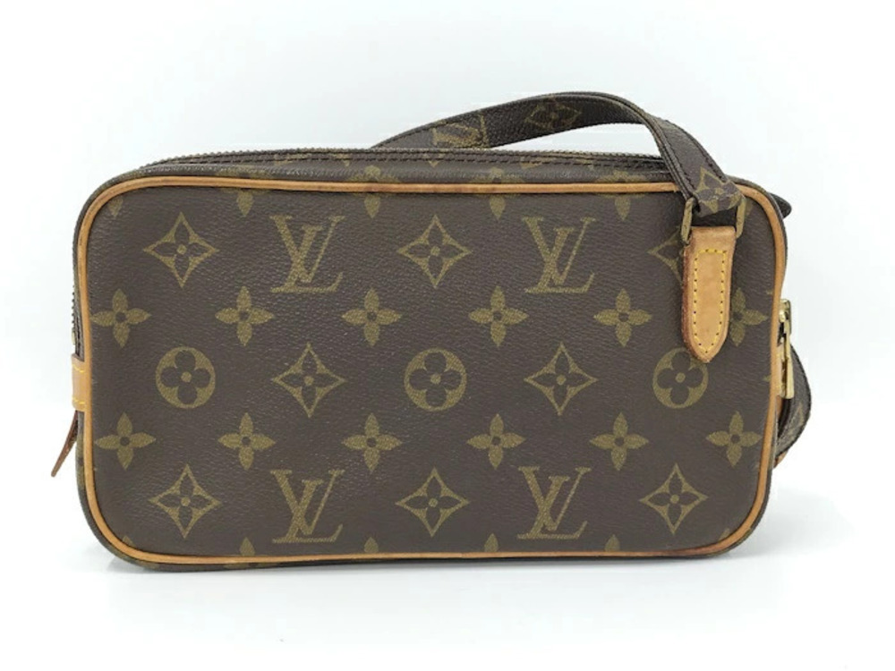 Louis Vuitton Shoulder Marly Pochette Monogram Bandouliere Bag Brown